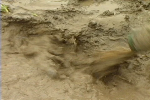 Flooded farm 05 Stock Footage 644540