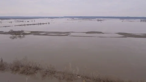Flooded Farms Stock Footage 105423730