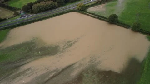 Flooded Field Stock Footage 276501924