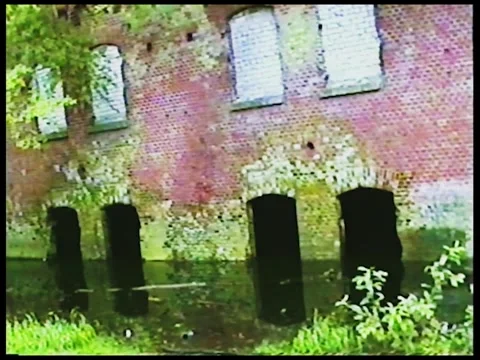 Flooded Fortress Stock Footage 342687737