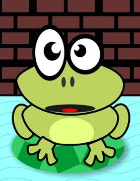 Flooded frog Stock Illustration