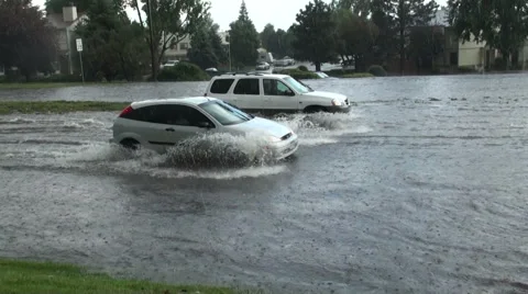 Flooded Highway Stock Footage 54749411