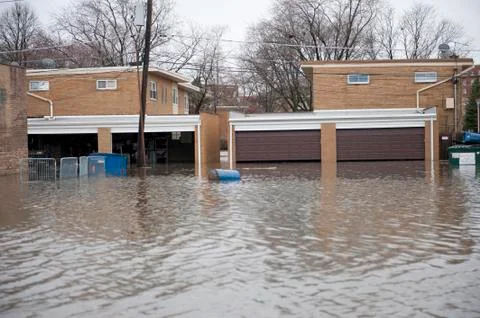 Flooded Homes Stock Photos