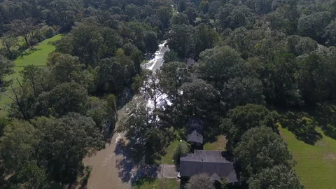 Flooded homes on street Video stock 140885229