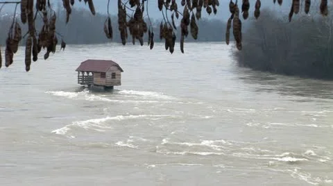 Flooded House 库存影片 24655209