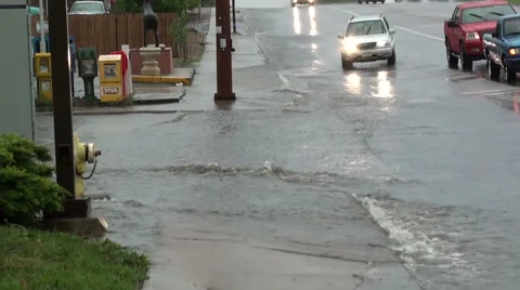 Flooded Intersection 스톡 동영상 54746289