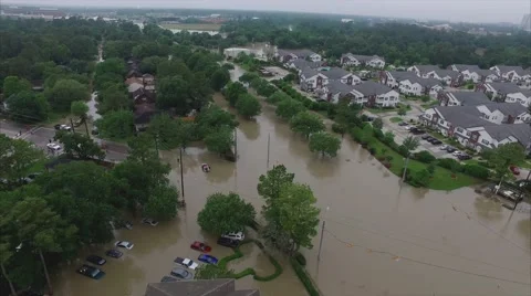 Flooded Intersection in Houston, Texas Video stock 62535225