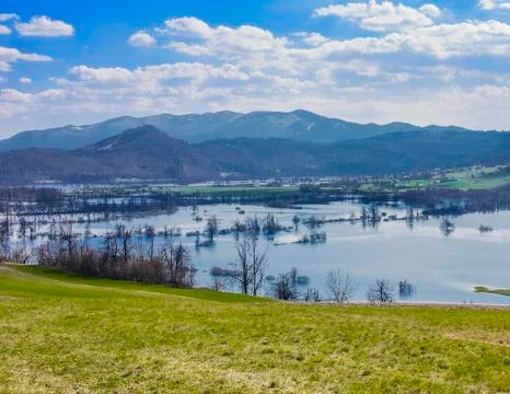 Flooded landscape Stock Photos