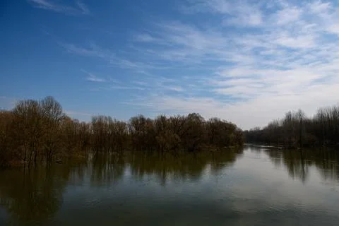 Flooded landscape Stock Photos
