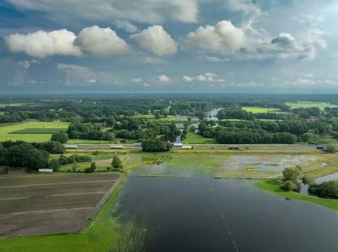 Flooded landscape Stock Photos