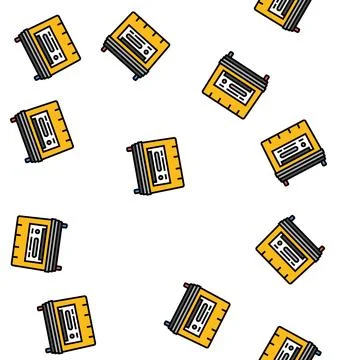 Flooded lead acid battery vector seamless pattern Illustrazione stock