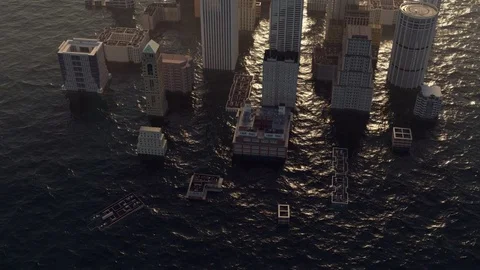 Flooded metropolis Stock Footage 73953647