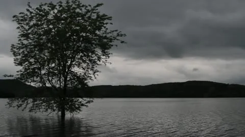 Flooded mountain valley Stock Footage 21639376
