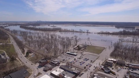 Flooded park Stock Footage 105419918