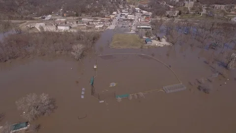 Flooded park landing Stock Footage 105421253