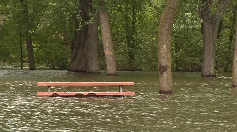 Flooded Picnic Table 2 Видео 40340402