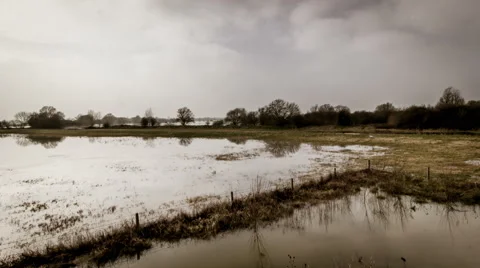 Flooded Plains Time Lapse Video stock 61232810