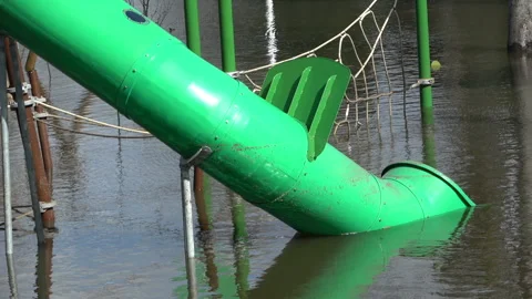 Flooded playground set Stock Footage 265338372