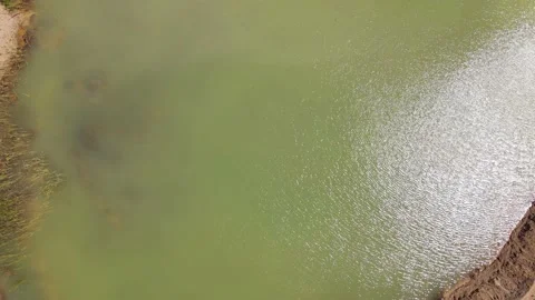 Flooded Quarry in the Bush. Mining and Quarrying. 库存影片 135060431