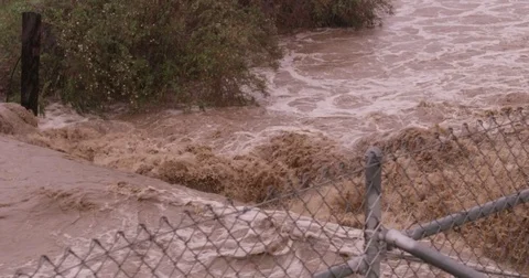 Flooded River Drain Stock Footage 79429370