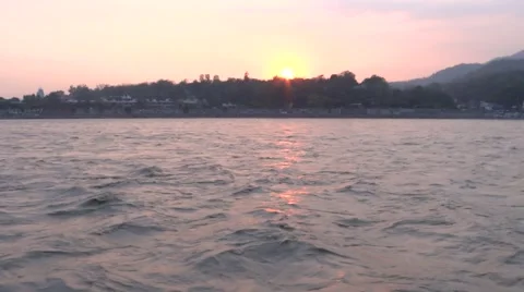 Flooded River Ganga in Rishikesh 動画素材 52710161