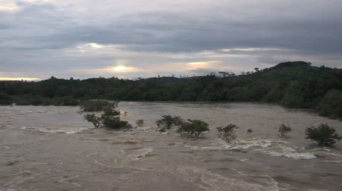 Flooded River in Liberia Stock Footage 36596382