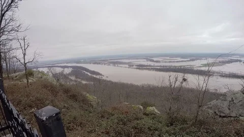 Flooded River Valley Stock Footage 92147459