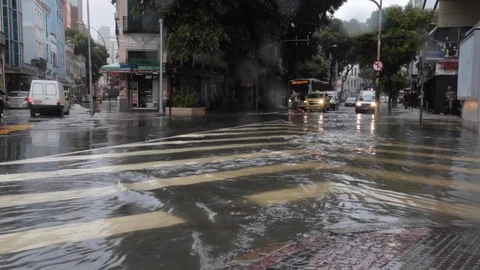 Flooded road Video stock 108469891