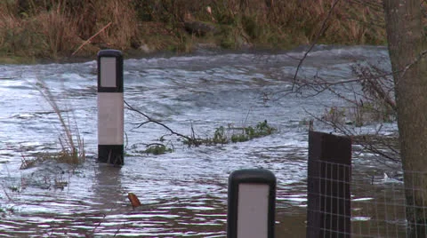 Flooded road - HD Video stock 24604049