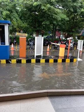 Flooded road Stock Photos