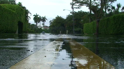 Flooded Street Stock Footage 359113