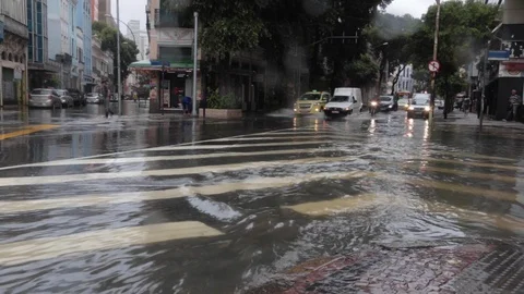 Flooded Street Stock Footage 108469452