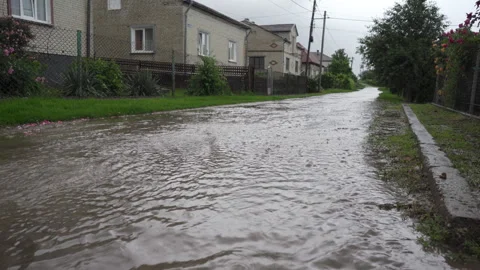 Flooded street Stock Footage 312274161
