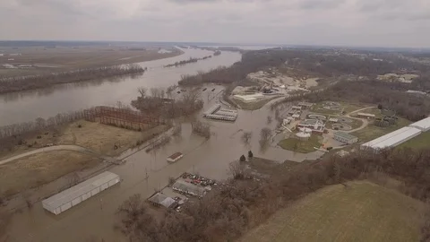 Flooded town Stock Footage 105423886
