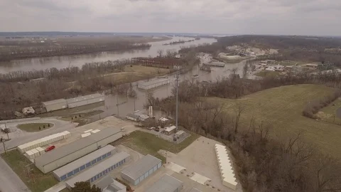 Flooded town Stock Footage 105423922