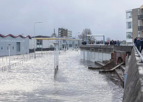 Flooded town Stock Photos