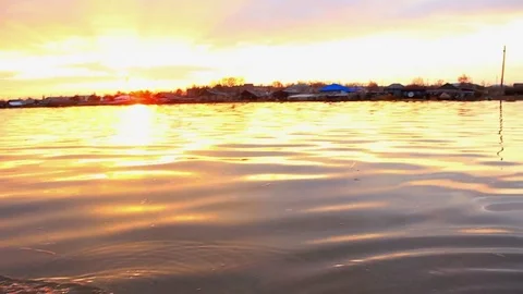 The flooded village Stock Footage 74831111