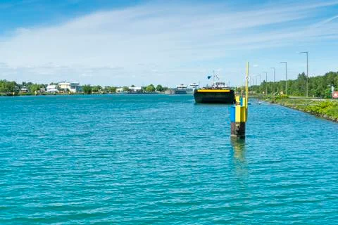 Floodgate at Iffezheim Stock Photos