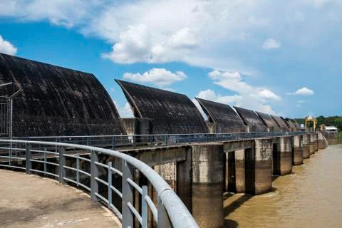 Floodgate Open all to drain Stock Photos