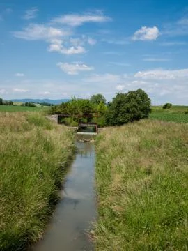Floodgate on the river Stock Photos