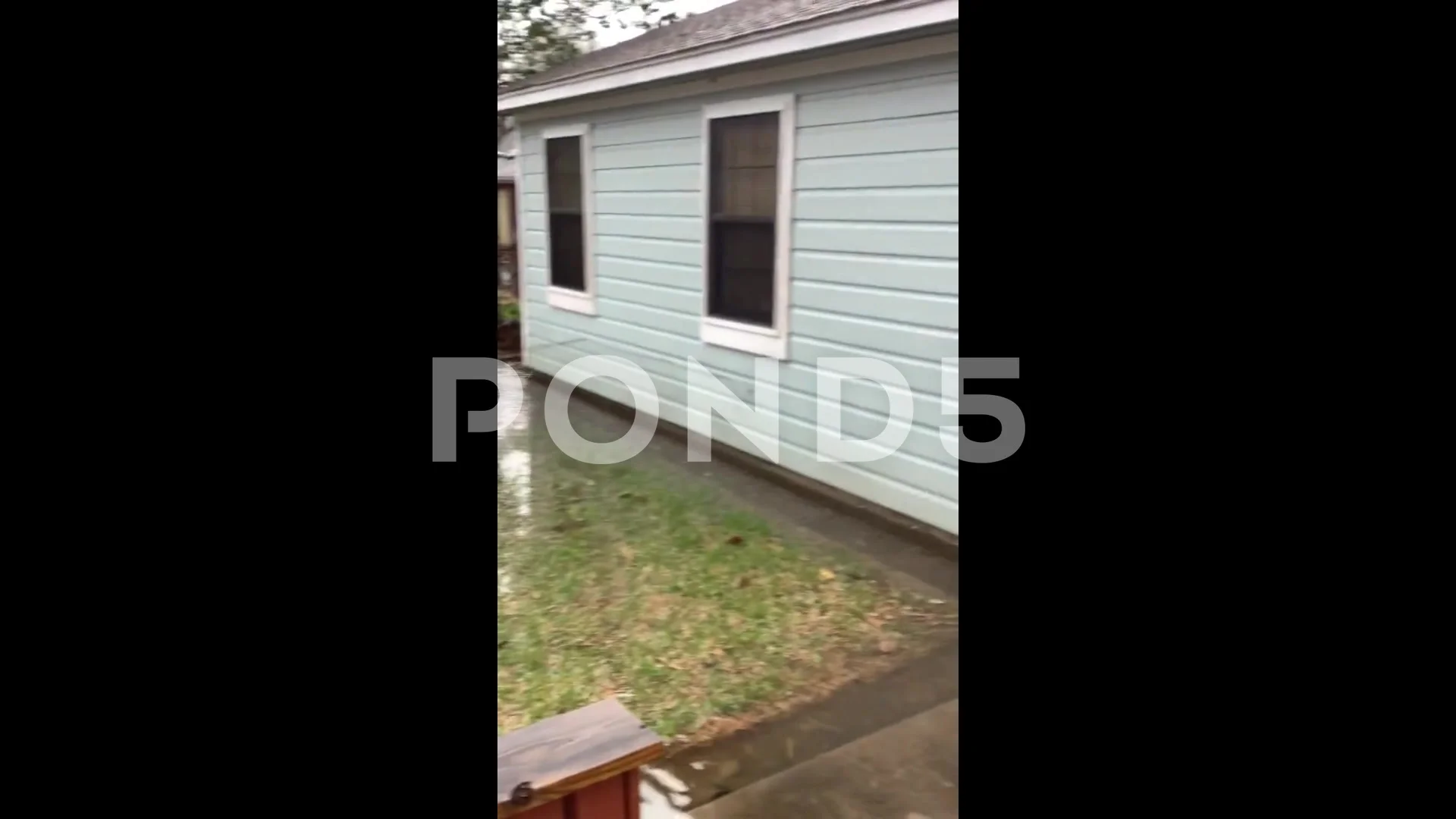 Flooding after tornado hit Beaumont TX USA