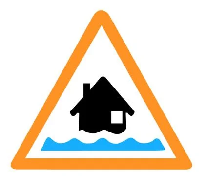 Flooding Alert Symbol Stock Illustration