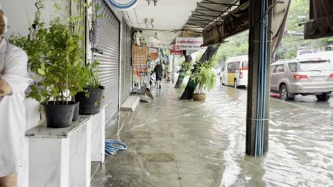 Flooding in Bangkok Stock Footage 201584670