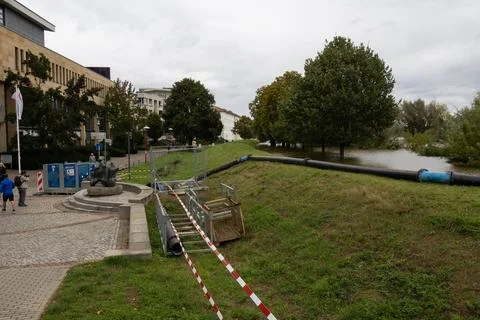 Flooding in Frankfurt (Oder) Stock Photos