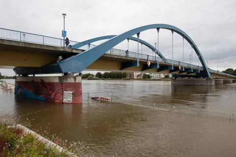 Flooding in Frankfurt (Oder) Stock Photos