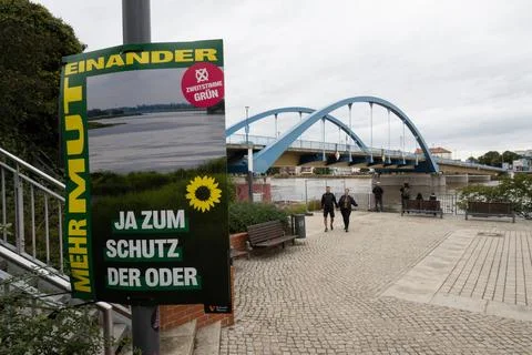 Flooding in Frankfurt (Oder) Stock-Fotos