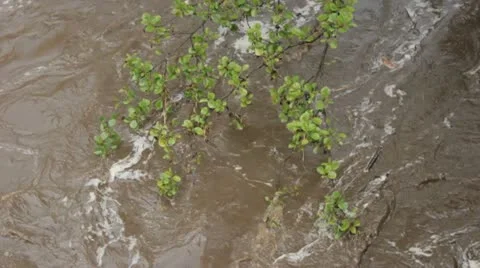 Flooding in Hebden Bridge, UK 2012 Stock Footage 20467518