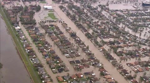 Flooding Homes Destroyed Stock Footage 37273380
