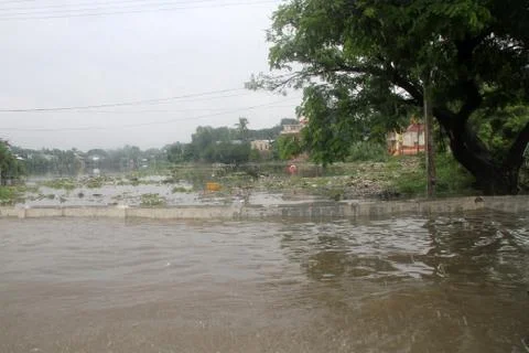 Flooding in mandalay Stock Photos