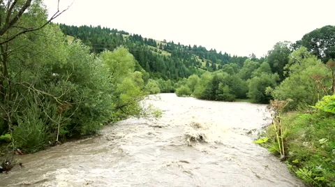 Flooding in the mountains Stock Footage 43225999